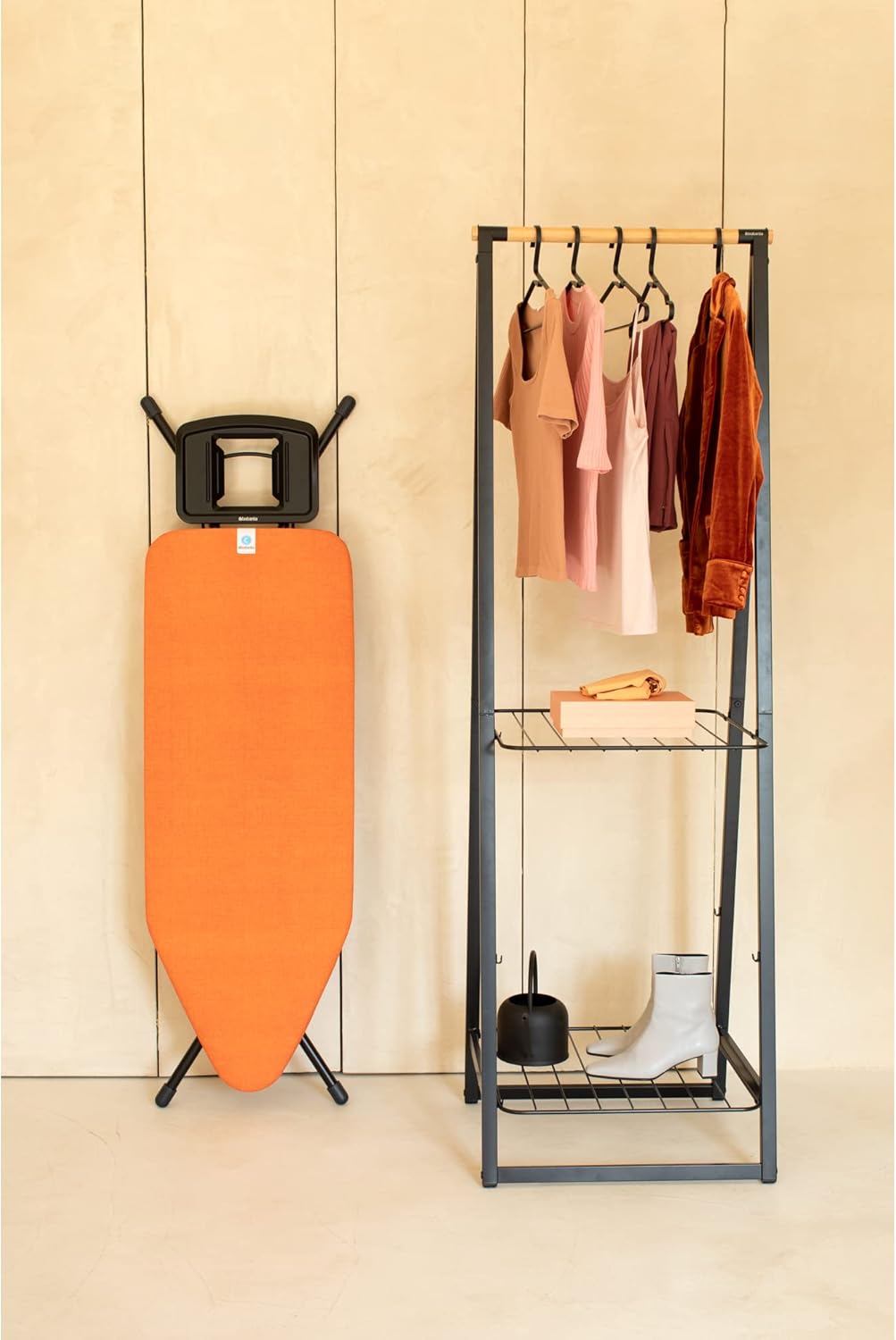 Ironing Board (Size C) SSIR (Solid Steam Iron Rest) 124x45cm - White Frame - Happy Glow