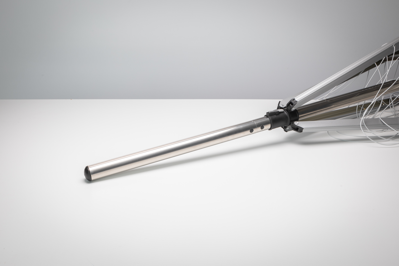 Rotary Lift-O-Matic Split Pole 4 Arms with Ground Spike Ø 45mm - 40m - Metallic Grey