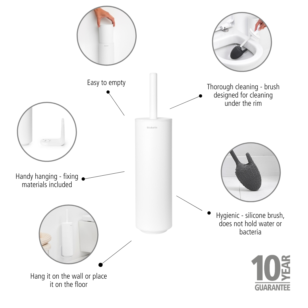 Mindset Toilet Brush (Silicone) & Holder
