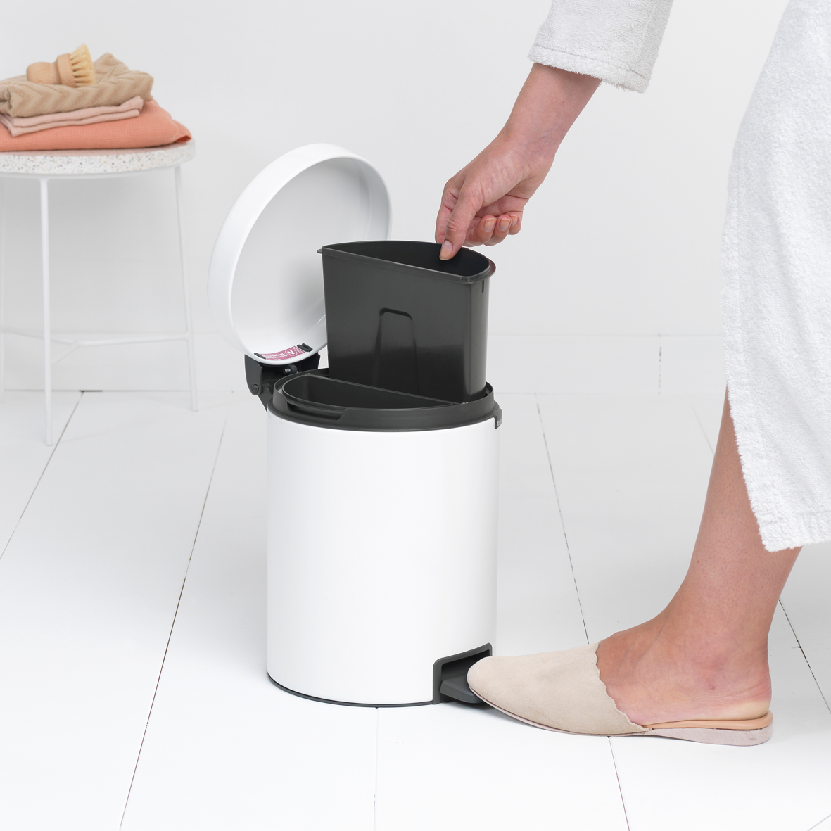 NewIcon Pedal Bin - Recycle - 2x2L