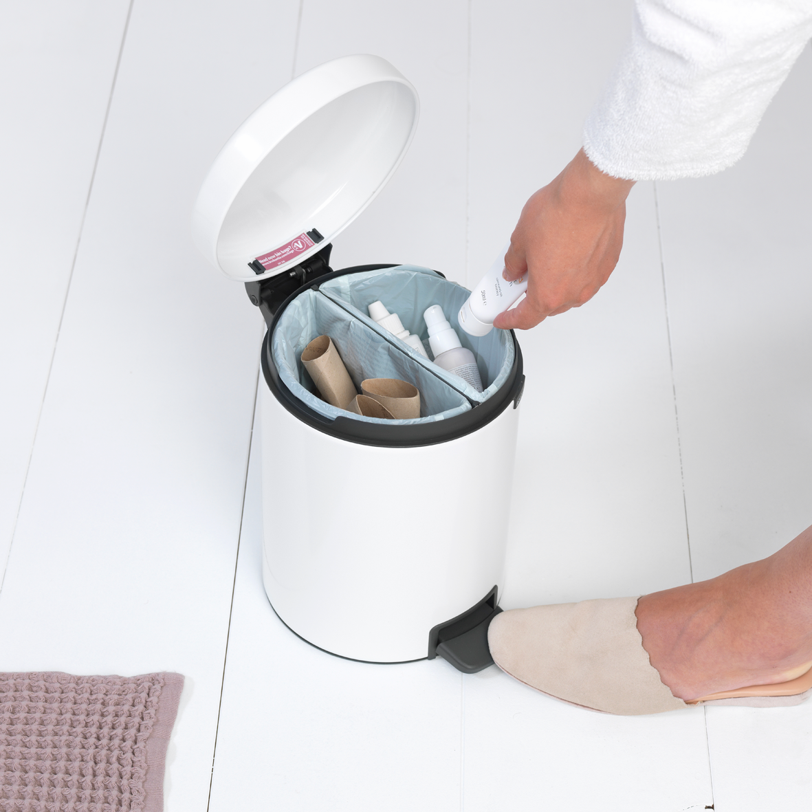 NewIcon Pedal Bin - Recycle - 2x2L