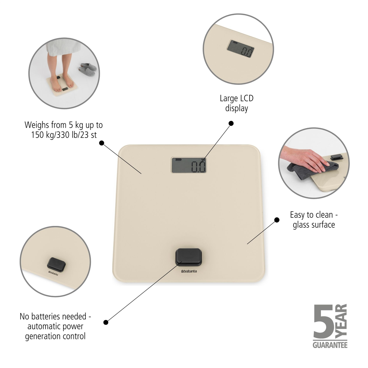 Renew Battery Free Bathoom Scale