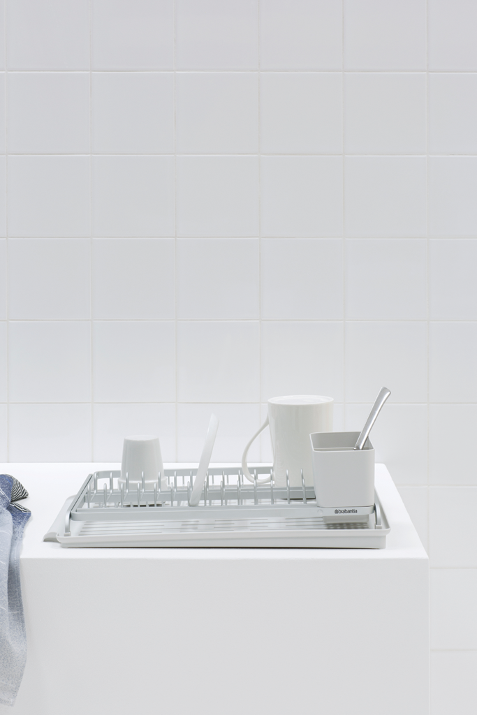 SinkSide Dish Drying Rack - Light Grey