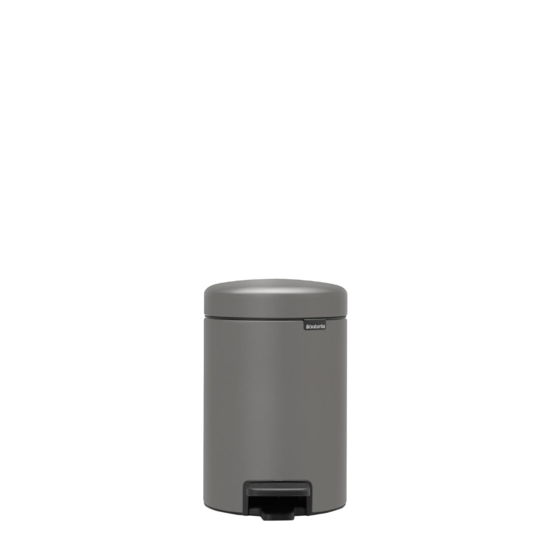 NewIcon Pedal Bin with Plastic Inner Bucket - 3L