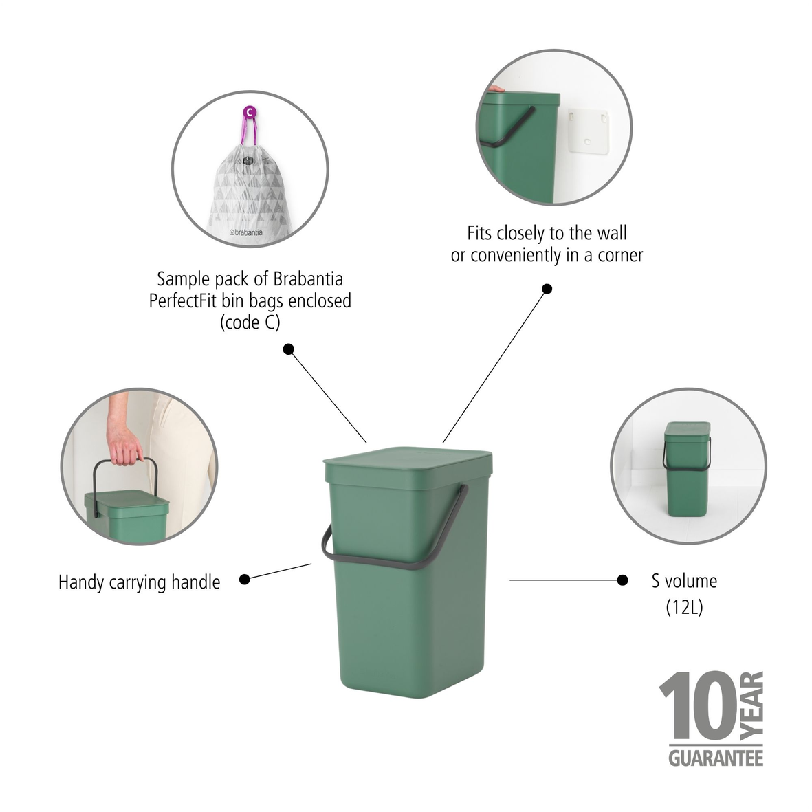 Sort&Go Waste Bin - 12L