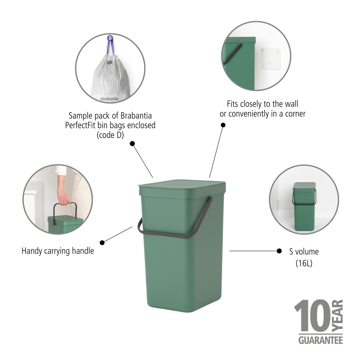 Sort&Go Waste Bin - 16L