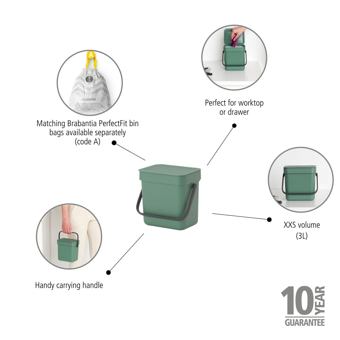 Sort&Go Waste Bin - 3L