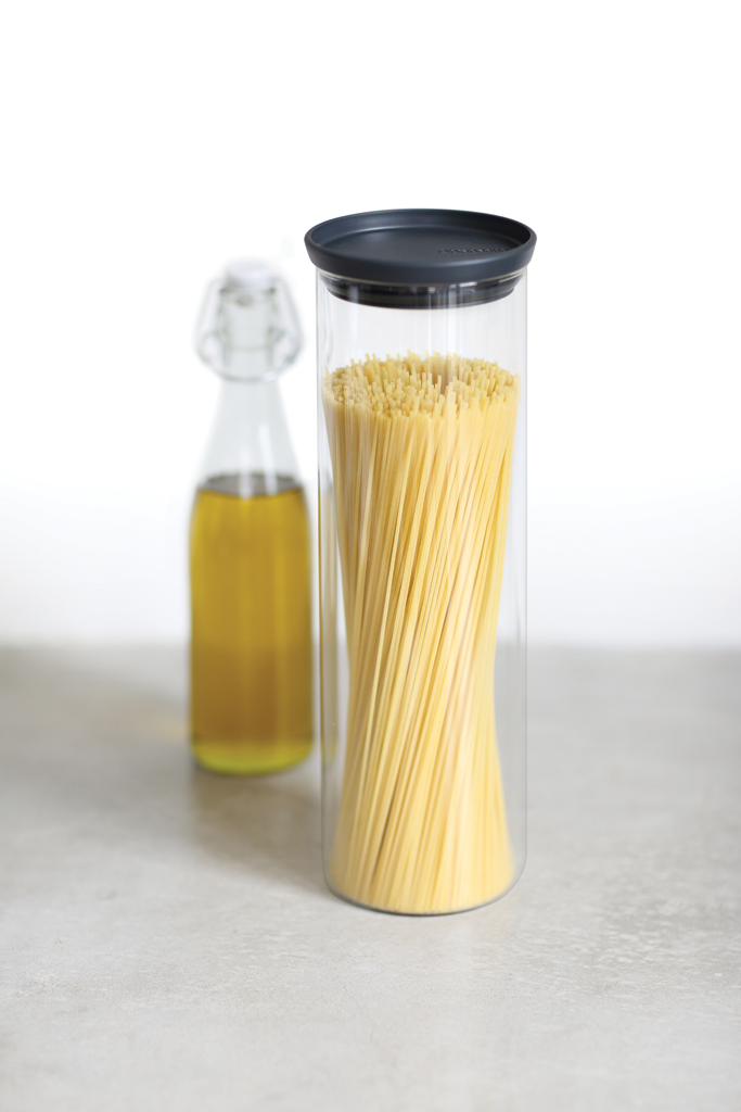 Stackable Glass Jar - 1.9L - Dark Grey