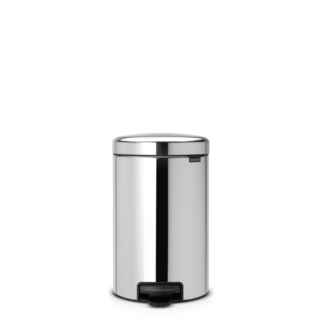 NewIcon Pedal Bin with Plastic Inner Bucket - 12L