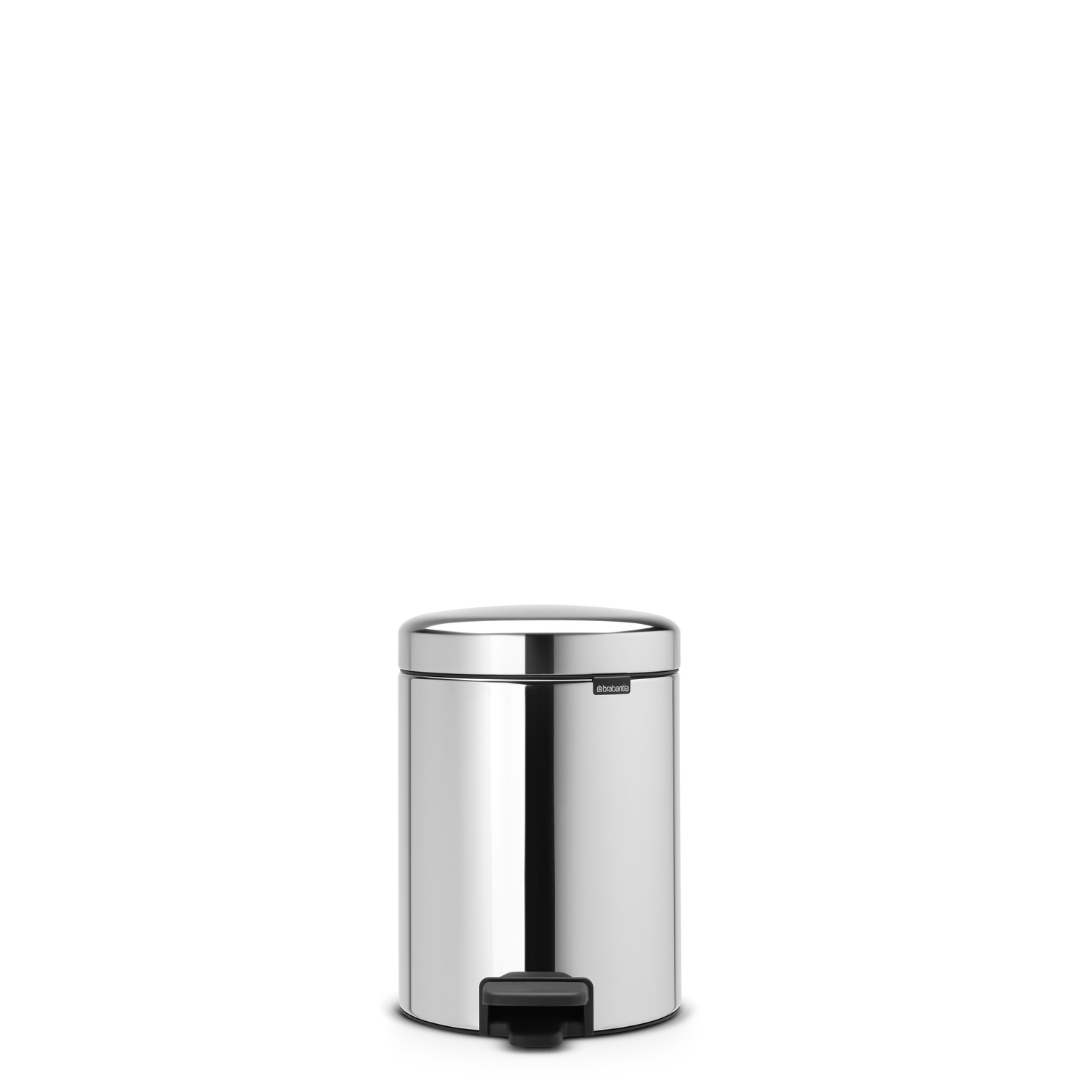 NewIcon Pedal Bin with Plastic Inner Bucket - 5L
