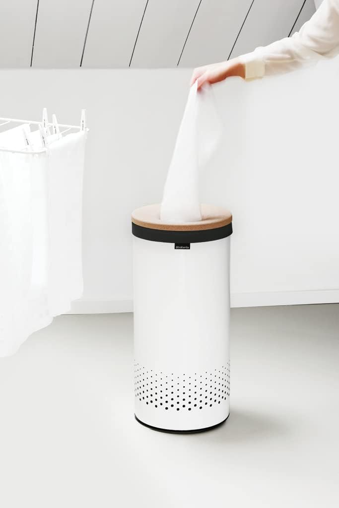 Laundry Bin with Cork Lid - 35L