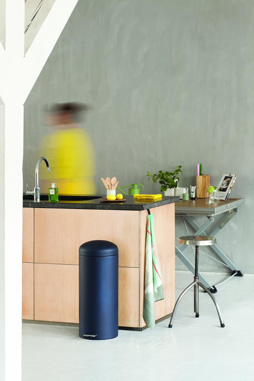 Retro Bin Silent 30L - Mineral Blue