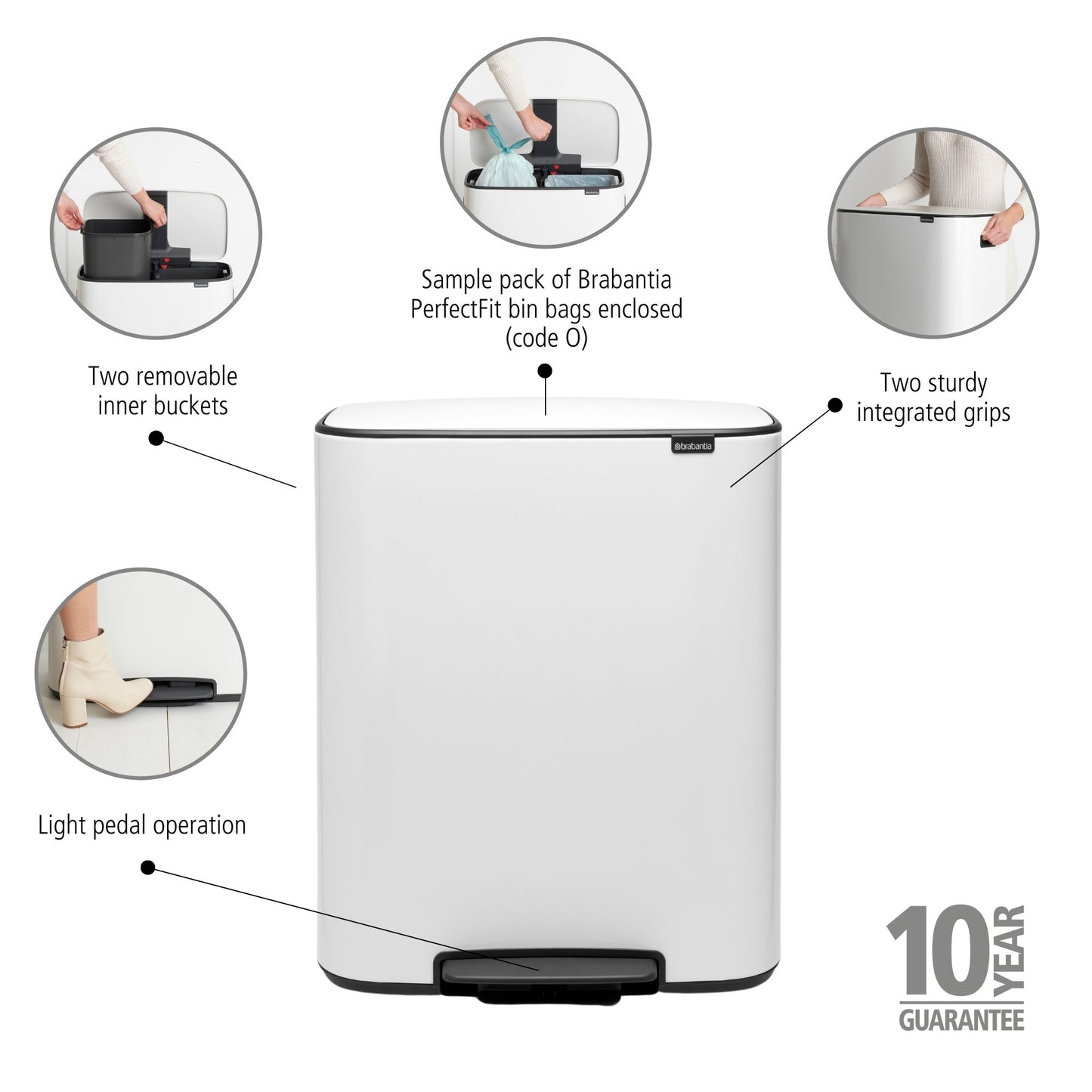 Bo Pedal Bin - 2x30L
