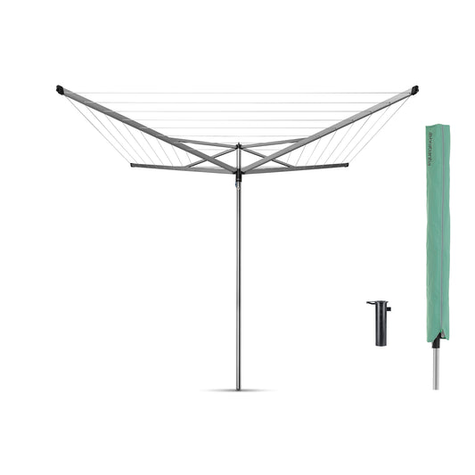 Rotary Essential 4 Arms with Plastic Ground Tube Ø 35mm and Cover - 40m - Metallic Grey