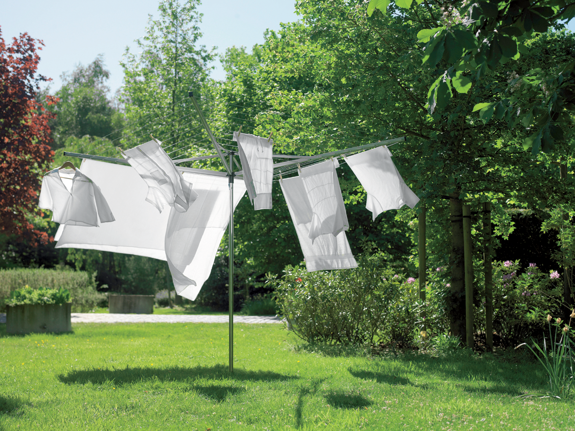 Rotary Essential 4 Arms with Plastic Ground Tube Ø 35mm - 50m - Metallic Grey