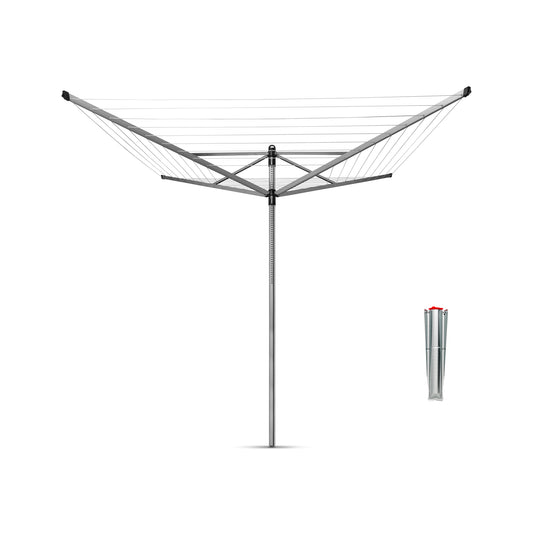Rotary Lift-O-Matic 4 Arms with Ground Spike Ø 45mm - 50m - Metallic Grey