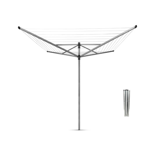 Rotary Lift-O-Matic 4 Arms with Ground Spike Ø 45mm - 60m - Metallic Grey