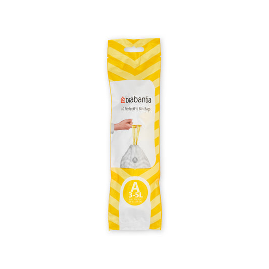 PerfectFit Bags [Code A] Bin Liners - 10 Bags per Roll - 3L - White