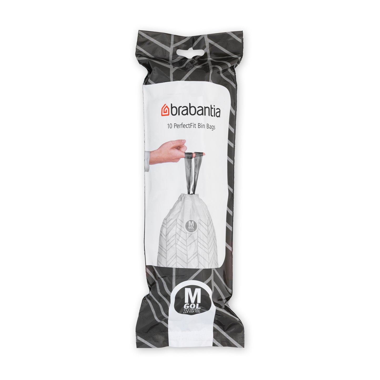 PerfectFit Bags [Code M] Bin Liners - 10 Bags per Roll - 60L - White