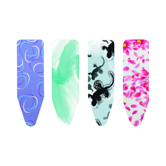 Ironing Board Cover [Size B - 124x38cm] 4mm Foam & 4mm Felt (Mixed Pack) - Colourful