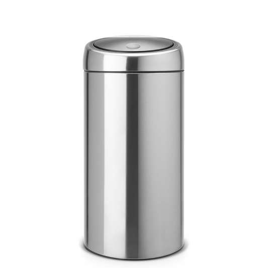 Touch Bin Recycled 2X20 Litre - Matt Steel Fingerprint Proof