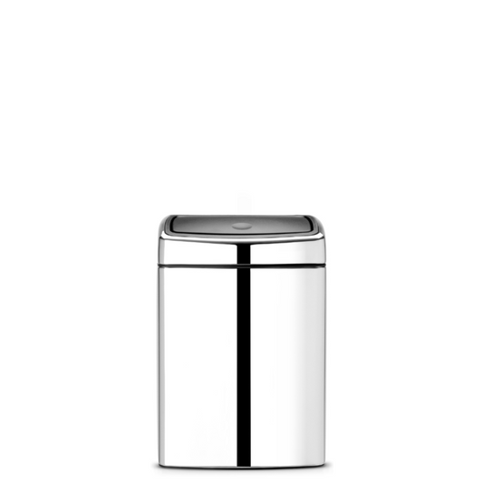 Rectangular Touch Bin with Plastic Bucket - 10L