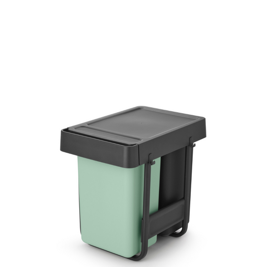 Sort&Go Built-in Bin - 2x15L - Dark Grey & Jade Green