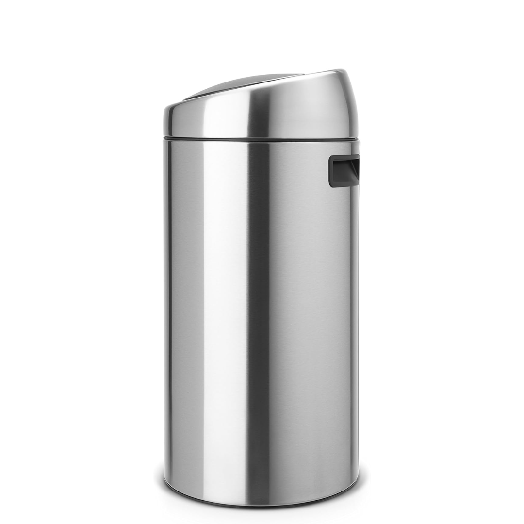 Touch Bin Recycled 2X20 Litre - Matt Steel Fingerprint Proof