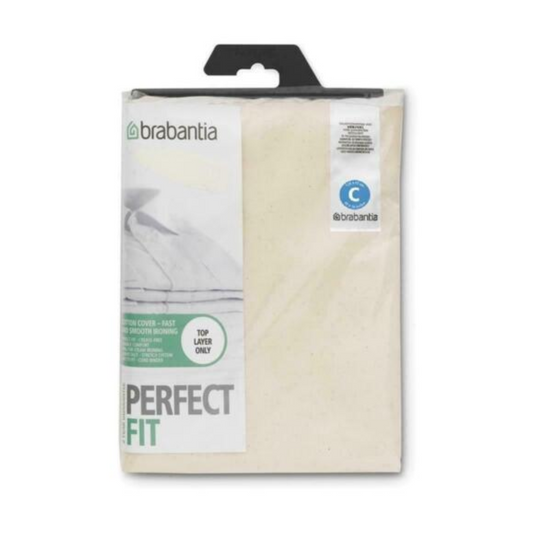 Ironing Board Cover [Size C - 124x45cm] Top Layer Cotton with 2mm Foam