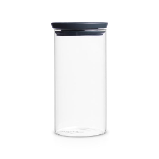 Stackable Glass Jar - 1.1L - Dark Grey