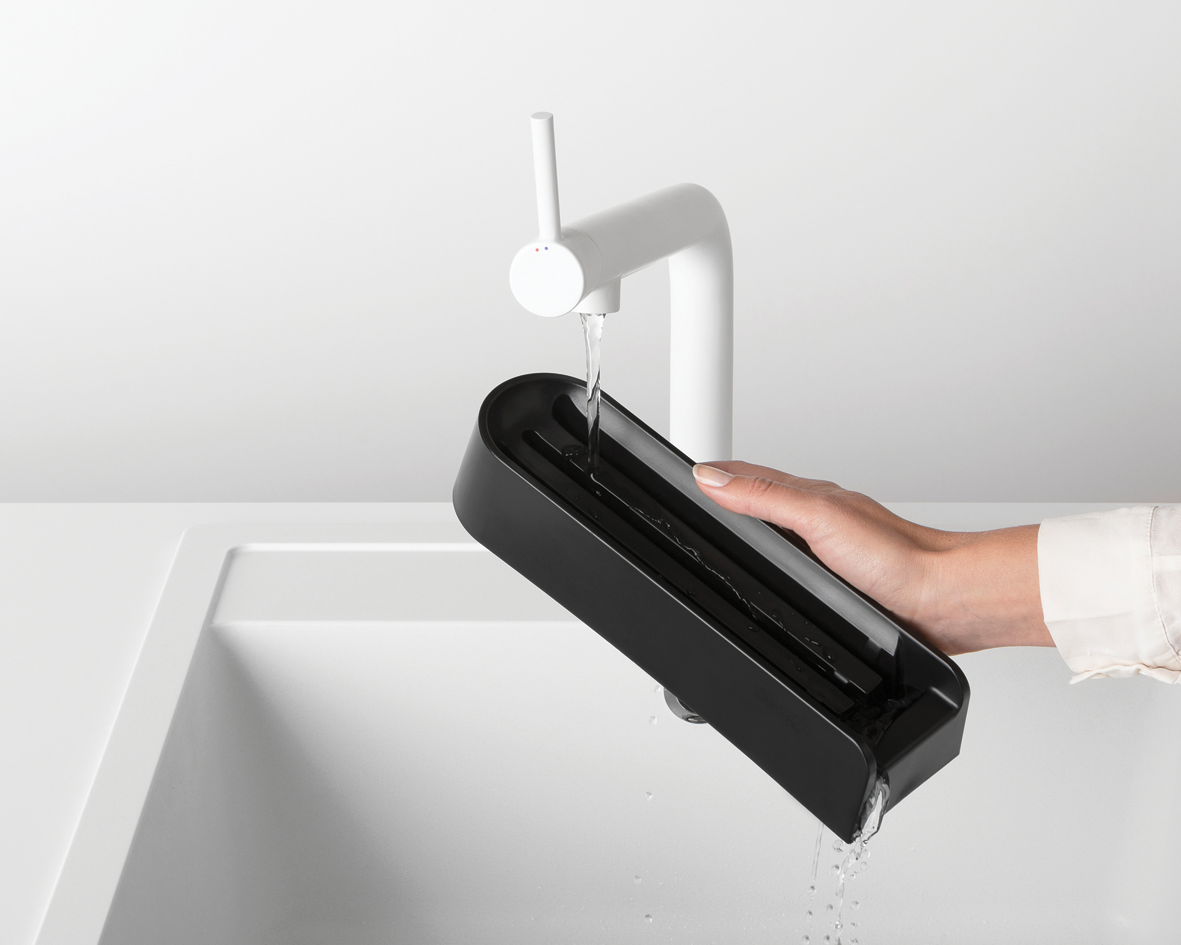 Tasty+ Slice&Dice Drawer Knife Block plus 3 Knives (Chef's, Bread, Carving) - Dark Grey