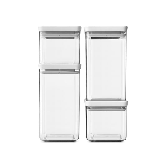 Tasty+ Stackable Canisters (Set of 4) - 2 x 0.7L & 2 x 1.6L