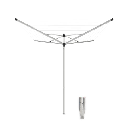 Rotary TopSpinner Split Pole 4 Arms with Ground Spike Ø 45mm - 40m - Metallic Grey