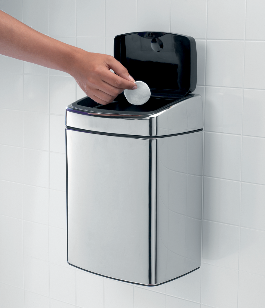 Rectangular Touch Bin with Plastic Bucket - 10L