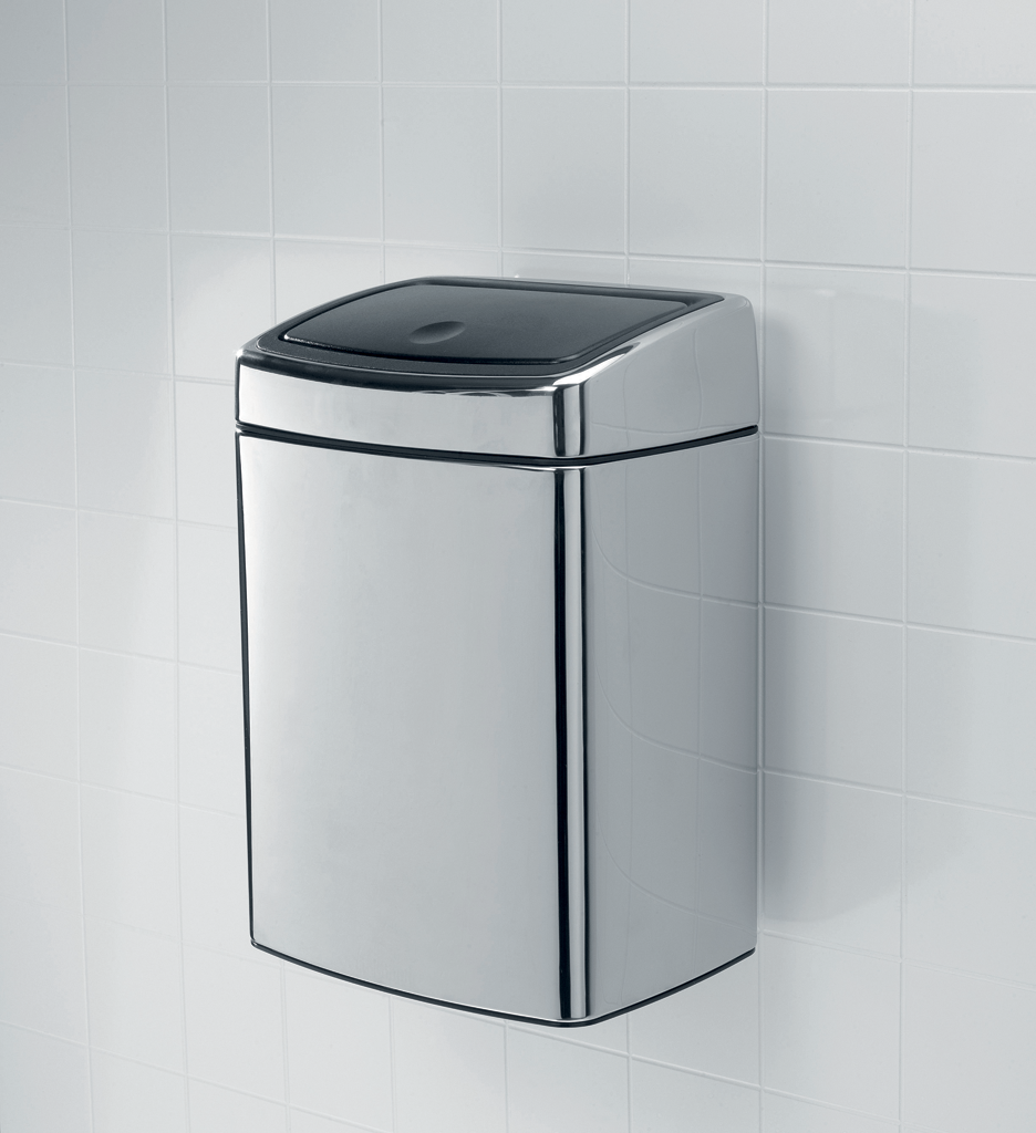 Rectangular Touch Bin with Plastic Bucket - 10L